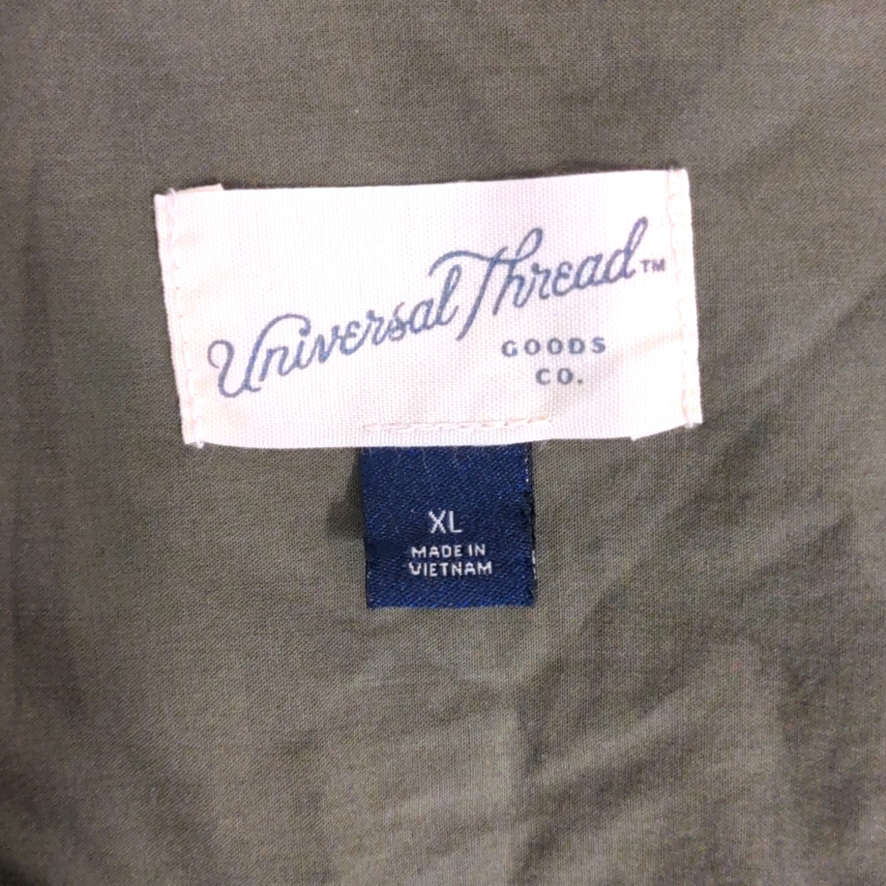 Universal Thread 100% cotton olive xl / yellow large collared tops used bundle - Picture 4 of 7